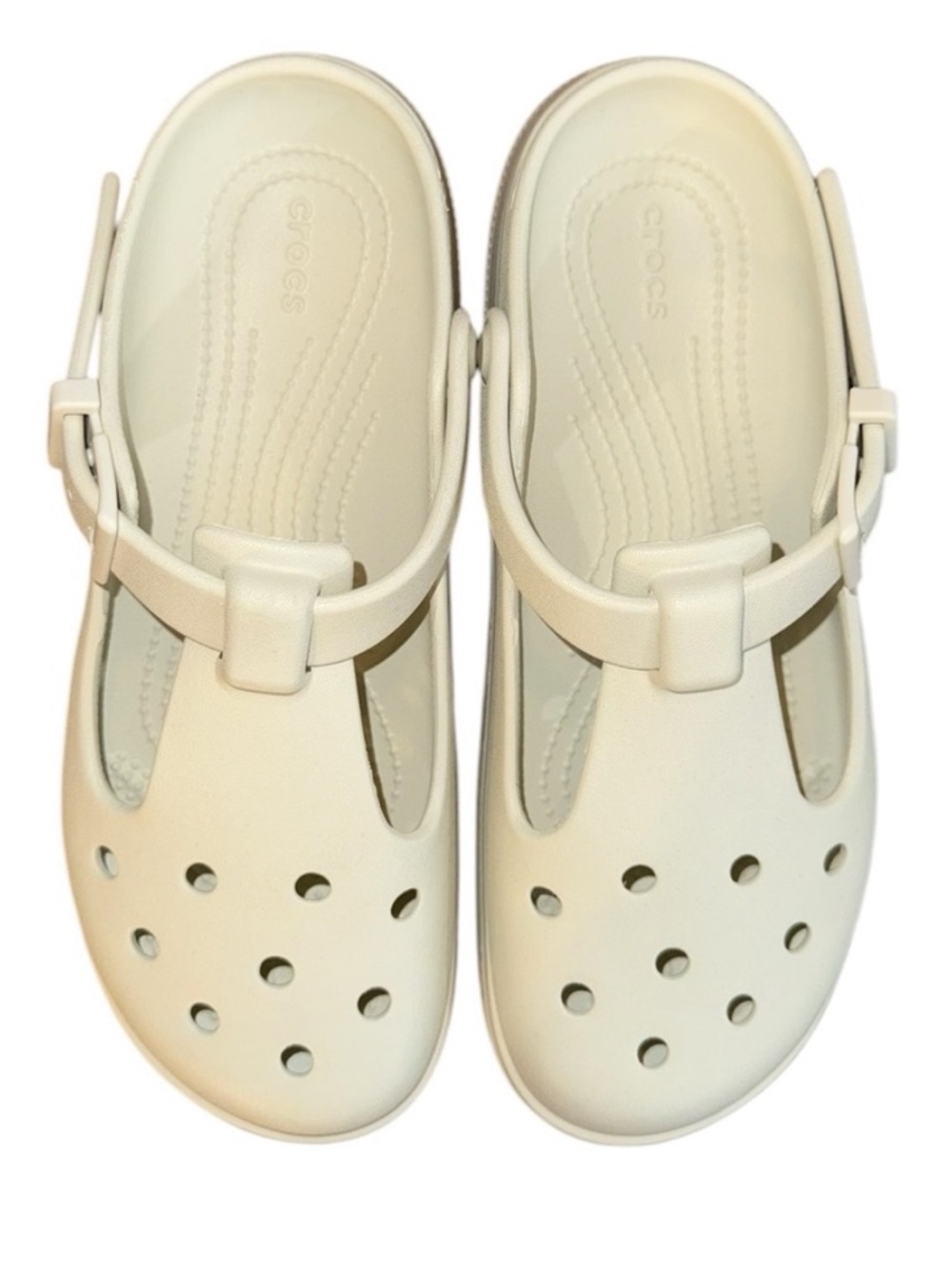 CROCS Classic Mary Jane Clogs in Creamy White - Picture 6 of 8
